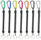 Lot de 7 porte-clés extensibles en spirale, porte-clés rétractables, porte-clés antivol avec cordon élastique, porte-clés à ressort pour l'alpinisme, l'escalade, la randonnée