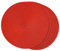 FunWheat Runde Geflochtene Tischsets 6er Set Tischsets für Esstische Abwaschbare rutschfeste Platzdeckchen (Rot, 8pcs)