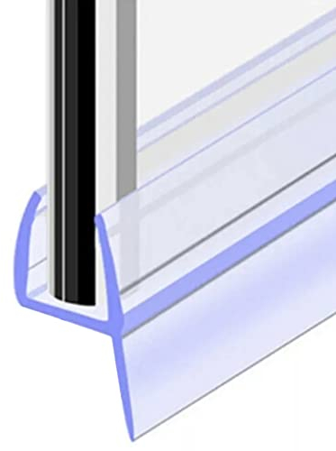 jackfru Guarnizione doccia 200 cm, guarnizione per porta in vetro da 10 mm, guarnizione di ricambio in PVC per doccia, impermeabile o guarnizione per box doccia (trasparente, 10 mm)