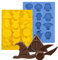 Tkcumwcz Harry Silikonformen, Potter Silikonform Pralinen, Harry Silikon Backform Pralinen, Wizard Antihaft-Silikonformen für Kuchen Dekoration, Süßigkeiten, Pralinen, 2 Stück