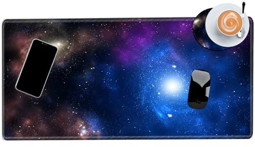 Galaxy Mouse Pad XXL Large Space Mousepad 24x12 Desk Mat Gaming Desk Pad Long Big Computer Mat Extended Mouse Mat for Wireless Mouse Non Slip Work Laptop