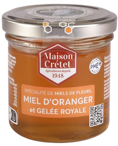 Maison Crétet | Miel d'oranger et gelée royale 170g | 1 pot verre