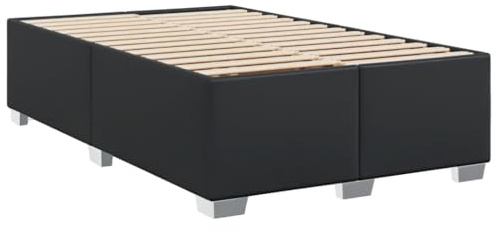 vidaXL Bettgestell Schwarz 120x200 cm Kunstleder