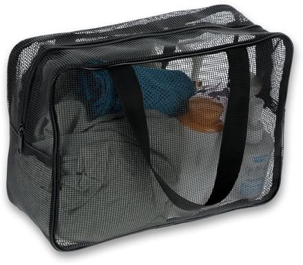 Molain Panier de douche en maille portable pour salle de sport, université, dortoir, salle de sport (noir)