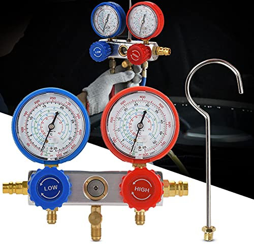 Acouto Air Conditioner Gas Air Conditioner Gas Manifold Gauge Gas Set for Car Air Conditioners 4L/MIN R134a Refrigerant Recharge Air Conditioner Tool Refrigerant