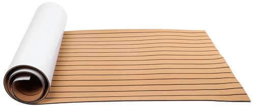 Marine Boat Synthetic Flooring Self Adhesive EVA Foam Yacht Deck Sheet for Ultimate Boat Protection and Decoration (gold+black)