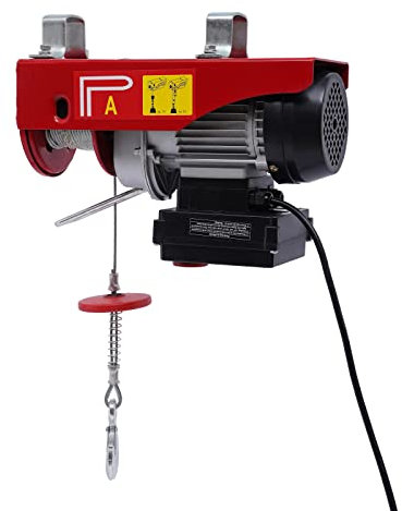 Treuil électrique 220 V 510 W avec télécommande sans fil, capacité de charge max. 200 kg, hauteur de levage 12 m, vitesse de levage 10 m/min
