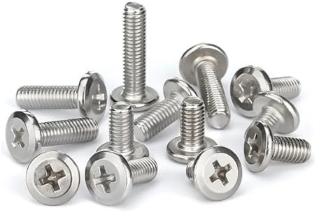 Cilky Metallschrauben 10 Teile/los M3 M4 M5 M6 M8 Maschine Draht Edelstahl Große Flache Kreuz Kopf Niet Verbindungsschrauben(12mm x10pcs,M5)