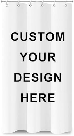 SDOTPMT 90x180cm benutzerdefinierte Dusche Vorhänge fügen Sie Ihre einzigartige künstlerische Foto Bild Text Abzeichen personalisierte wasserdichte Dusche Vorhang für Bad Waschraum mit Haken