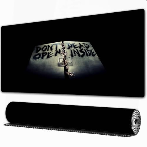 FEHWI Gaming Mouse Pad Extra Large Keyboard Mouse Mat Desk Pad Soft Smooth Surface and Anti-Slip Rubber,Zombies Terrible Hands The Walking Dead Unique,12x31.5 in
