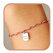 Lucky Red String Protection Bracelets for Women Men 925 Sterling Silver 14K Gold Plated Adjustable Gold Chain Red String Bracelet Red Braided Initial Strand Bracelet Handmade Jewelry for Couple