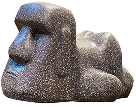 Homoyoyo Moai Taschentuchbox Aus Hochwertigem Harz Dekorativer Tissue Box Halter Für Wohnzimmer Schlafzimmer Stabiler Napkin Holder Für Schreibtisch-deko Und Badezimmer-Accessoires