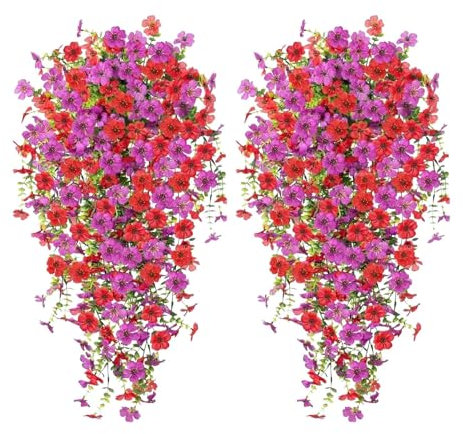 Falsche Blumen, Fensterbrett Grüner Reben - Wetterfeste Blumen Dekoration Set Von 2 Für Ostern Hochzeit Weihnachten Valentiner Bauernhof CeMaterial von hoher Qualität: Hergestellt Medremonie