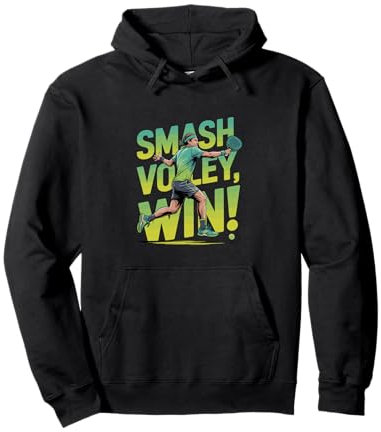 Smash Volley Win Tennis Grafikdesign Pullover Hoodie