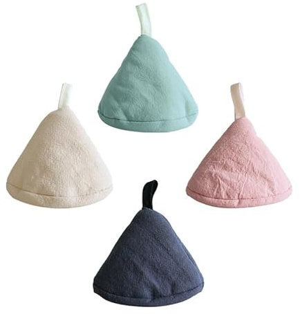 BESTYASH 4Er Set Topfgriff Abdeckung Stoff Hitzeschutz Für Topfgriffe Dreieckige Mini Griffschutz Abdeckung Aus Baumwolle Waschbar Mit Aufhängeloch Für Küche Und Mikrowelle