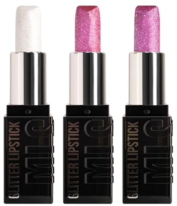 Rouge à Lèvres Pailleté 3 Pièces Labial Pailleté