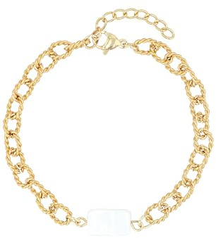 Akzent Armband Damen - Premium Armband Damen in Silber & Gold aus Edelstahl, 100% Wasserfest & Hautverträglich (Gold)