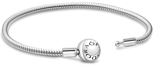 APUUESN Charms Anhänger Armband Verschluss 17CM Damen,ME Charm Moments Armbänder Sterling Silber S925,Schlangenkette Fake Bracelet,Armreif Schmuck,Geschenk für Frauen Geburtstag