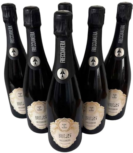 Freccianera Franciacorta DOCG Brut 25 Blanc de Blancs - Berlucchi - 6×0,75l | Feine Perlage, Zitrusfrische, elegante Mineralität, cremige Textur, kühle Stilistik, frische Struktur, feinbalanciert.