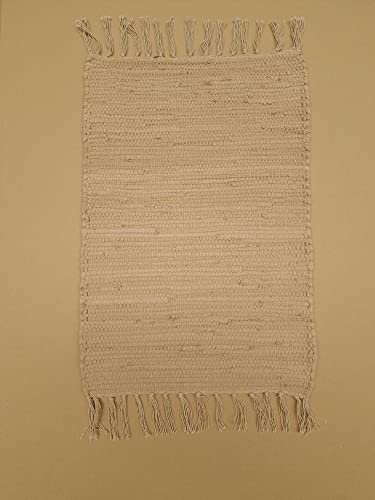 Kottig Fleckerl Handweb Teppich Fleckerlteppich Uni 70x140 Garmisch Flickenteppich Einfarbig (Schlamm)