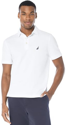 Nautica Men's Short Sleeve Solid Stretch Cotton Pique Polo Shirt Polo Shirt (Pack of 1)