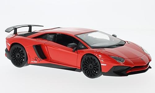 Lamborghini Aventador LP750-4 SV, hellrot, 0, Modellauto, Fertigmodell, Bburago 1:24