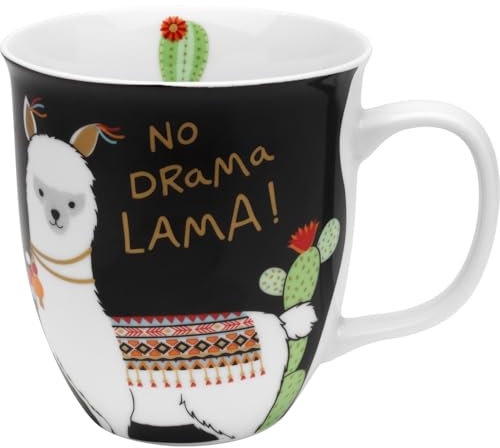 H:) PPY life Tasse mit Motiv Lama | Kaffeetasse, Porzellan, 40 cl | Tasse mit Spruch, Geschenk | 45544