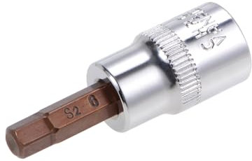sourcing map 3/8 Drive x 6mm Hex Bit Socket, Standard Metric, S2 & Cr-V Steel