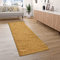 Paco Home Hochflor Teppich Wohnzimmer Shaggy Langflor Modern Einfarbig Ohne Muster, Grösse:70x250 cm, Farbe:Gelb