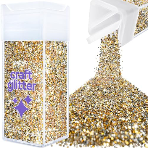 Glitzer für Bastelarbeiten Shaker Gold Silber Kunstharz Trinkgläser Karten Weihnachtsschmuck Kerzen grob Nägel Gesicht Kosmetik 130g/4,6 oz