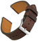EACHE Uhrenarmband 20mm, Uhrenarmband Leder mit Schnellverschluss, Italien Pueblo Spezielles Mattiertes Leder Uhrband, Top Grain Uhrenarmbänder für Herren/Damen (Kaffee-Silber Schnalle)
