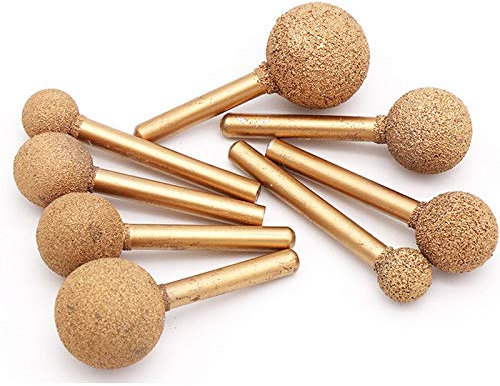 6mm Schaft 12/14/16/18/20/25mm Kugelgelöteter Diamantschleif Jade Peeling Stone Carving Schleifkopf, 100,18mm