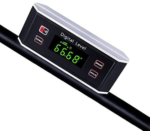 Inclinometer, Digital Protractor/Level/Angle Finder and Gauge Tools with V-Groove Magnetic Base and Backlight - Dust and Waterproof IP65 Precision Smart Level(Not include battery)