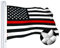 G128 Thin Red Line Amerikanische Flagge,6.3x1.2 m,StormFlyer Serie besticktes 220 g/m² gesponnenes Polyester,Duty and Honor Flagge, gesticktes Design, strapazierfähig, jedes Wetter