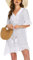 AI'MAGE Femme Bikini Cover Up Robe de Plage Courte Plage Poncho Été Mini Robe Plage Vacances Maillot de Bain Décontracté Lâche Paréo Adulte