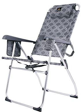 CREVICOSTA QUALITY MARK MARCAS DE CALIDAD - Palmera 2081-3 - Silla de Playa Plegable con reposabrazos y 8 Posiciones. Textilene (Elegance)