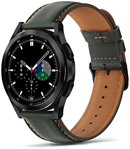Tasikar 22mm Bracelets Compatible avec Bracelet Samsung Galaxy Watch 46mm/Galaxy Watch 3 45mm, Cuir Véritable Bracelet de Remplacement pour Gear S3 Frontier/Huawei GT 2 /GT3 46mm, 22mm, Vert