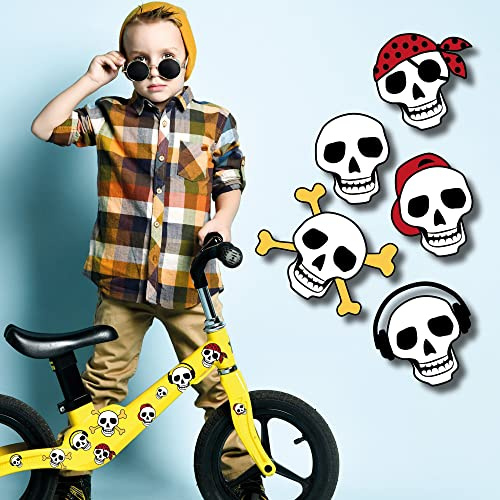 Wandtattoo Loft Fahrradaufkleber 40 Totenköpfe Piraten farbig Fahrrad Sticker Fahrraddesign Kinderfahrrad, Einschulung