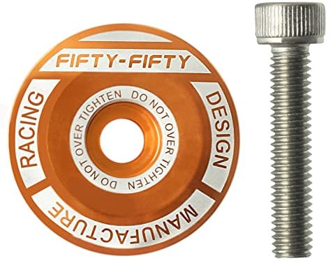 FIFTY-FIFTY Bike Headset Top Cap with Bolts, 1-1/8 Stem Top Cap with Bolt for MTB, Road Bike
