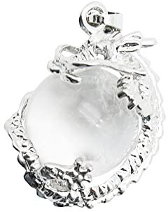 Reino Minerales Colgante Cristal de roca - Dragón