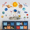 wondever Wandtattoo Weltraum Kinder Wandaufkleber Planeten Sonnensystem Astronaut Wandsticker Wanddeko für Kinderzimmer Babyzimmer Jungenzimmer