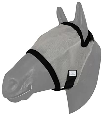Horses, Fliegenohren Pro Mask, Leichte und Atmungsaktive Fliegenmaske, Behindert Nicht das Sichtfeld des Pferdes, Augen und Gehörschutz (Full)