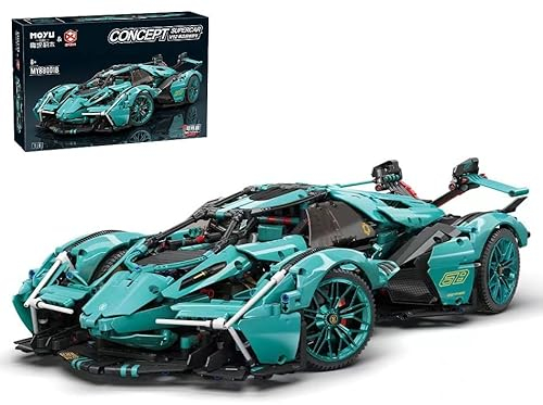 Technik Auto Lambor V12 Bausatz, 1:8 Groß Auto Modellbausatz, 2527-tlg MOC Klemmbausteine Auto Set, Technik Auto Bausteine