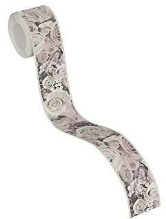 A.S. Création 390431 Wallpaper Border Self-Adhesive Flowers Romantic Cream Pink Grey 5.00 m x 0.05 m Made in Germany