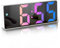 JQGO Alarm Clock Digital Battery Powered, LED Travel Alarm Clocks Beside Mains Powered Non Ticking with Snooze Temperature Date Time Brightness Adjustable for Kids Adults (Colorful3)