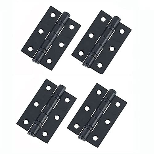 HANDLESTORE Twist Lever on Rose Door Handle Set - Matt Black Finish (2 Pairs of Hinges)