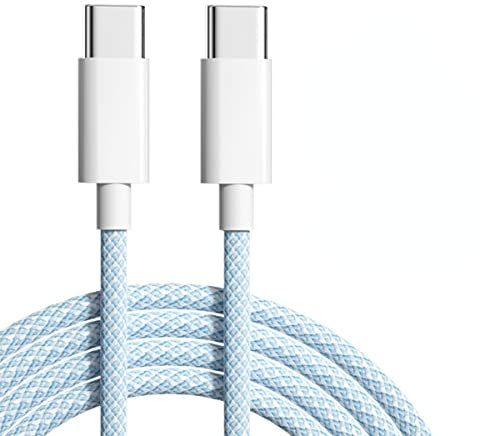 YSJJZRL PD 20W USB C a USB C Cable de Carga rápida Compatible con Samsung S22 S21 S20 (1M,Azul)