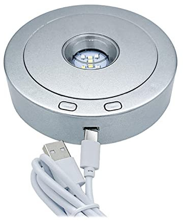 Milageto Giradischi Elettrico Piattaforma Girevole Espositore Turner con luci a LED Colorate Espositore Rotante motorizzato per Matrimonio Modello 3D