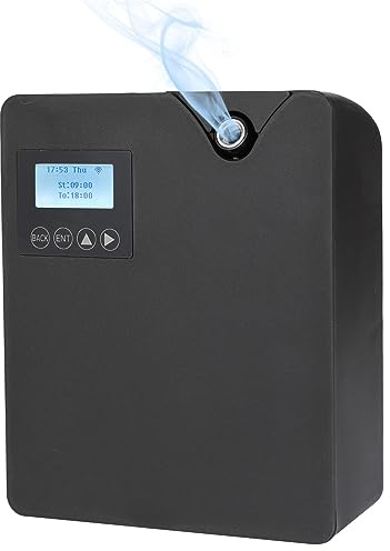 Kaltvernebelung Aroma Diffuser für Wasserlose Ätherische Öle, Bluetooth- und WLAN-Aromatherapie-Diffusor, professioneller 300 ml Diffusor für große Räume (Schwarz)