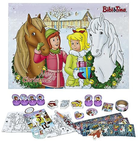 BITI8025 - Bibi&Tina Adventskalender für Kinder, Mehrfarbig, ca. 45x32x3cm
